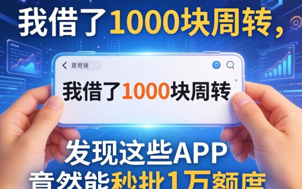 我借了1000块周转，发现这些APP竟然能秒批1万额度