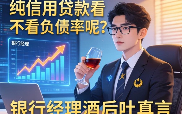 纯信用贷款看不看负债率呢？银行经理酒后吐真言