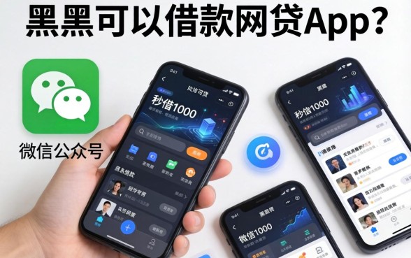 秒借1000的微信公众号，整理五个黑户可以借款的网贷app