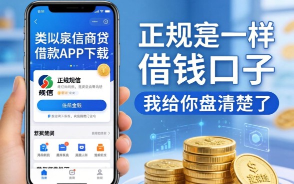 类似捷信商贷借款app下载一样正规的借钱口子，我给你盘清楚了