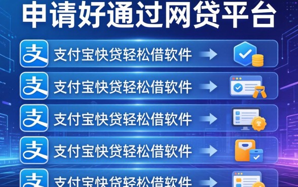 申请好通过的网贷平台，条列五个支付宝快贷轻松借软件