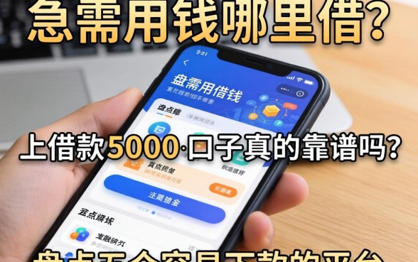 急需用钱哪里借？手机上借款5000的口子真的靠谱吗？盘点五个容易下款的平台
