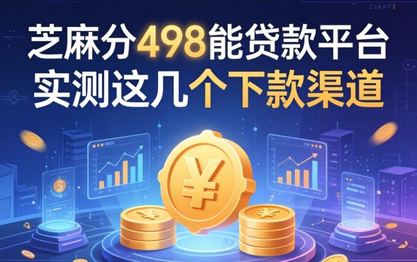 芝麻分498能贷款的平台：实测这几个下款渠道