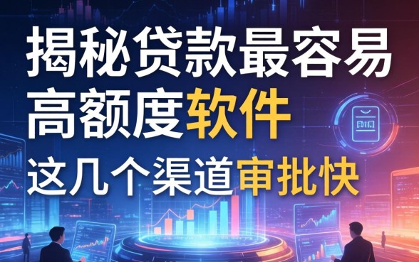 揭秘贷款最容易高额度软件，这几个渠道审批快
