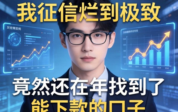 我征信烂到极致，竟然还在2026年找到了能下款的口子