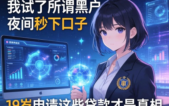 我试了所谓的黑户夜间秒下口子，发现19岁申请这些贷款才是真相