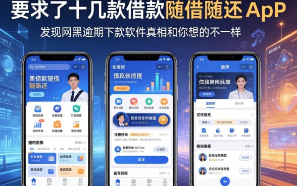 我试了十几款借款随借随还的app，发现网黑逾期下款软件的真相和你想的不一样