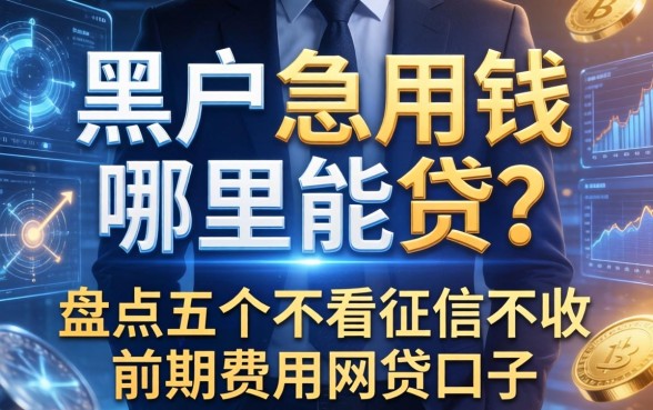 黑户急用钱哪里能贷？盘点五个不看征信不收前期费用的网贷口子
