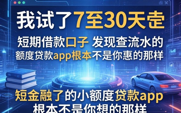 我试了7至30天短期借款口子，发现不查流水的小额度贷款app根本不是你想的那样