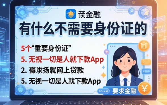 有什么不需要身份证的网上贷款，详尽说明5个无视一切是人就下款app