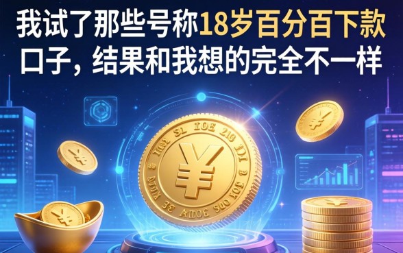 我试了那些号称18岁百分百下款的口子，结果和我想的完全不一样