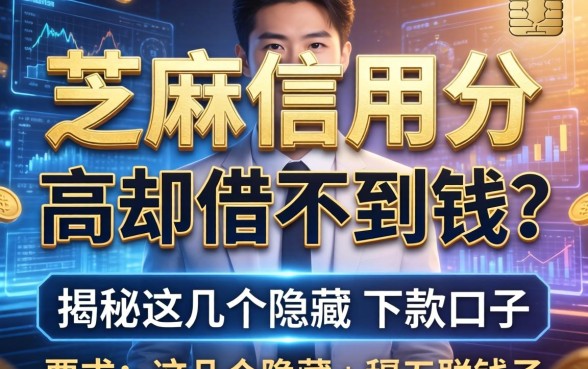 芝麻信用分高却借不到钱？揭秘这几个隐藏的下款口子
