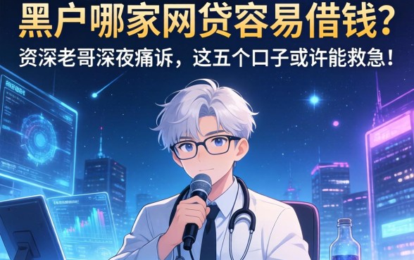 黑户哪家网贷容易借钱？资深老哥深夜痛诉，这五个口子或许能救急！