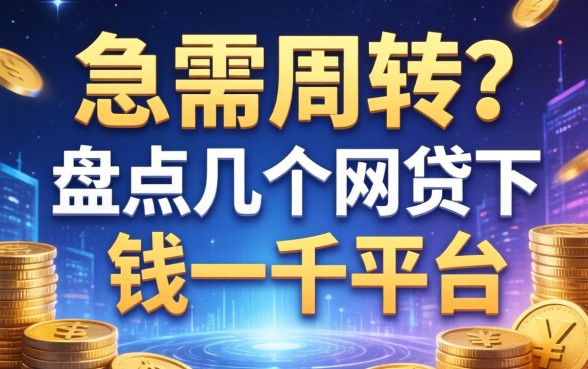 急需周转？盘点几个网贷下钱一千的平台