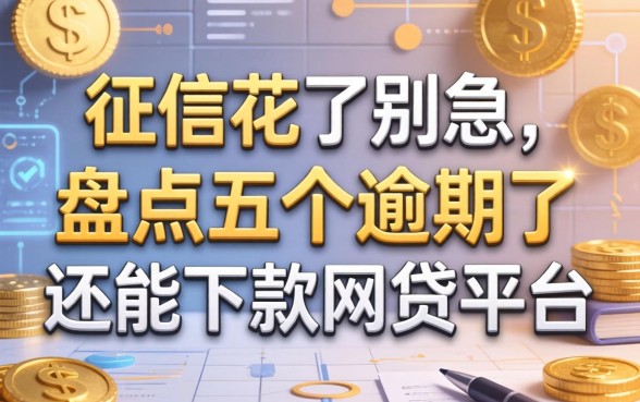 征信花了别急，盘点五个逾期了还能下款的网贷平台