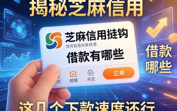 揭秘和芝麻信用挂钩的借款有哪些，这几个下款速度还行