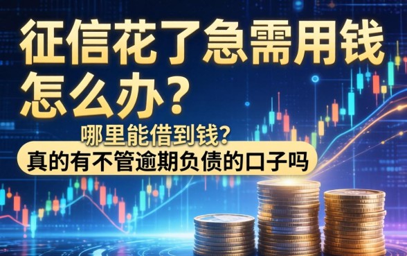 征信花了急需用钱怎么办？哪里能借到钱？真的有不管逾期负债的口子吗？