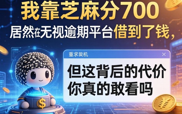 我靠芝麻分700居然在无视逾期的平台借到了钱，但这背后的代价你真的敢看吗