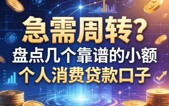急需周转？盘点几个靠谱的小额个人消费贷款口子