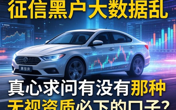 征信黑户大数据乱，真心求问有没有那种无视资质必下的口子？