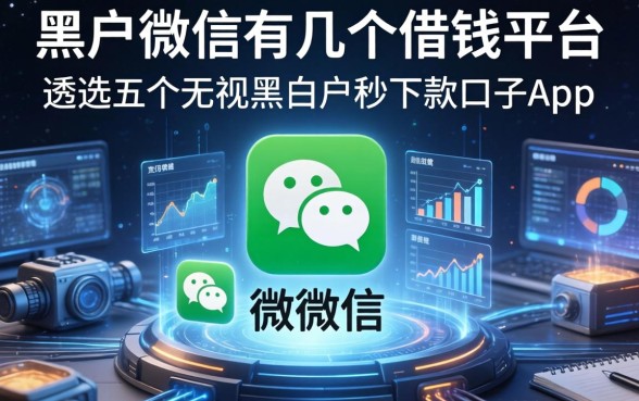 黑户微信有几个借钱平台，遴选五个无视黑白户秒下款口子app