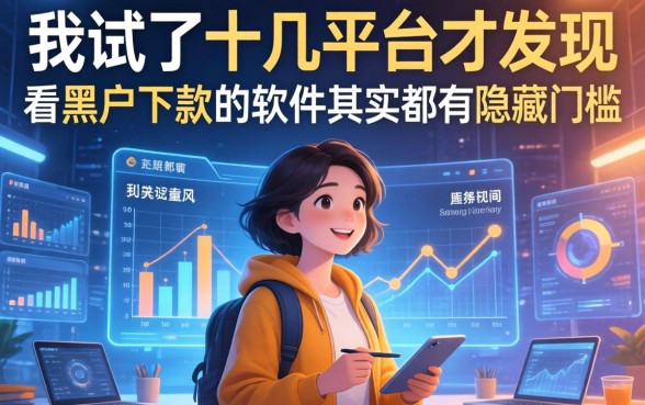 我试了十几个平台才发现，那些宣传不看黑户下款的软件其实都有隐藏门槛