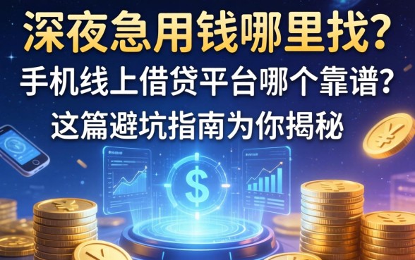 深夜急用钱哪里找？手机线上借钱平台哪个靠谱？这篇避坑指南为你揭秘