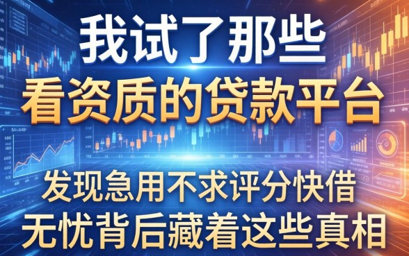 我试了那些不看资质的贷款平台，发现急用不求评分快借无忧背后藏着这些真相