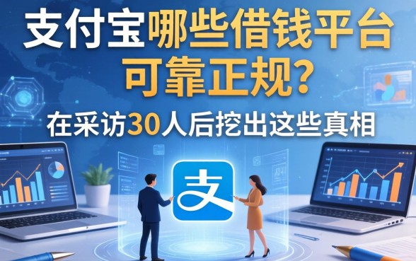 支付宝哪些借钱平台可靠正规？我采访30人后挖出这些真相