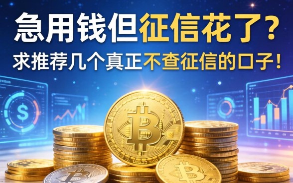 急用钱但征信花了？求推荐几个真正不查征信的口子！