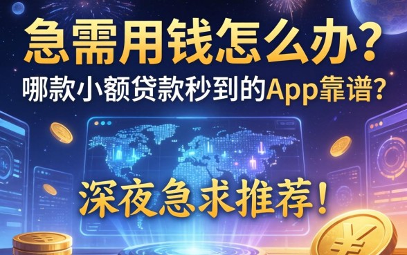 急需用钱怎么办？哪款小额贷款秒到的app靠谱？深夜急求推荐！