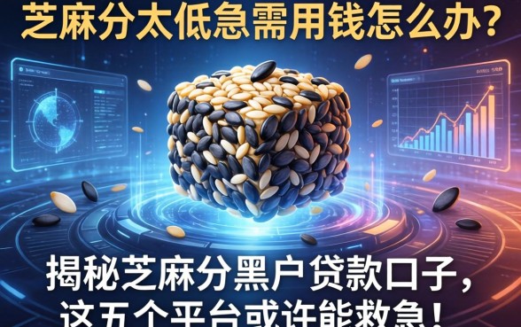 芝麻分太低急需用钱怎么办？揭秘芝麻分黑户贷款口子，这五个平台或许能救急！