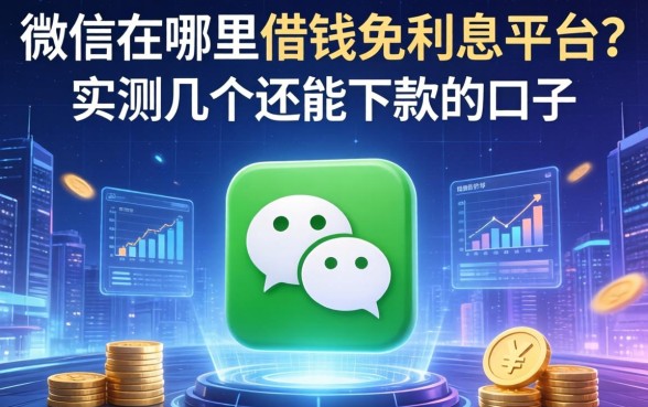 微信在哪里可以借钱免利息的平台？实测几个还能下款的口子