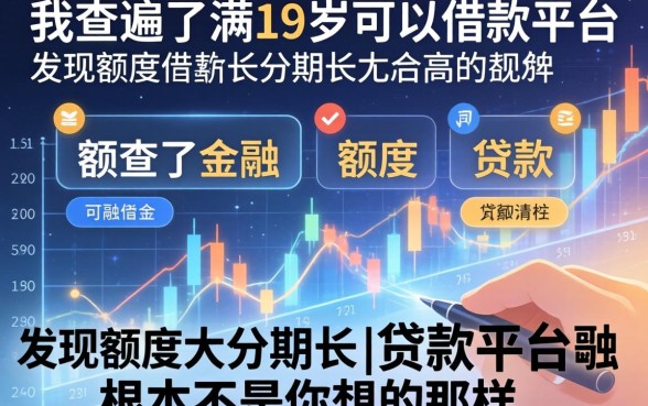 我查遍了满19岁可以借款的平台，发现额度大分期长的贷款平台根本不是你想的那样