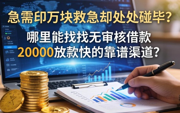 急需两万块救急却处处碰壁？哪里能找到无审核借款20000放款快的靠谱渠道？