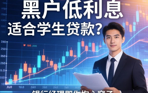 黑户低利息适合学生的贷款？银行经理跟你掏心窝子