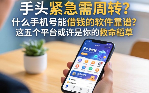 手头紧急需周转？什么手机号能借钱的软件靠谱？这五个平台或许是你的救命稻草