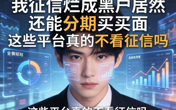我征信烂成黑户居然还能分期买东西，这些平台真的不看征信吗
