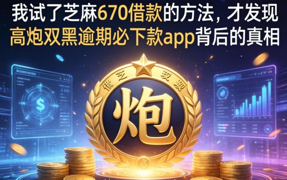 我试了芝麻670借款的方法，才发现高炮双黑逾期必下款app背后的真相