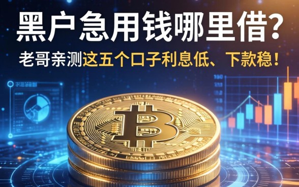 黑户急用钱哪里借？老哥亲测这五个口子利息低、下款稳！