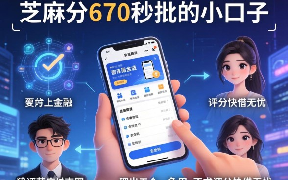 芝麻分670秒批的小口子，理出五个急用不求评分快借无忧的app
