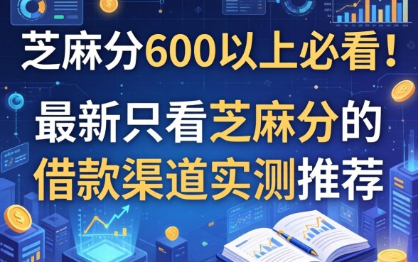 芝麻分600以上必看！最新只看芝麻分的借款渠道实测推荐