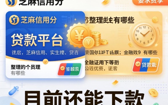 芝麻信用分的贷款平台有哪些？整理了几个目前还能下款的