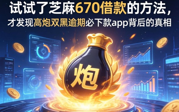 我试了芝麻670借款的方法，才发现高炮双黑逾期必下款app背后的真相
