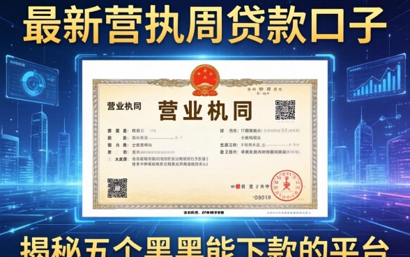 最新营业执照贷款口子，揭秘五个黑户能下款的平台