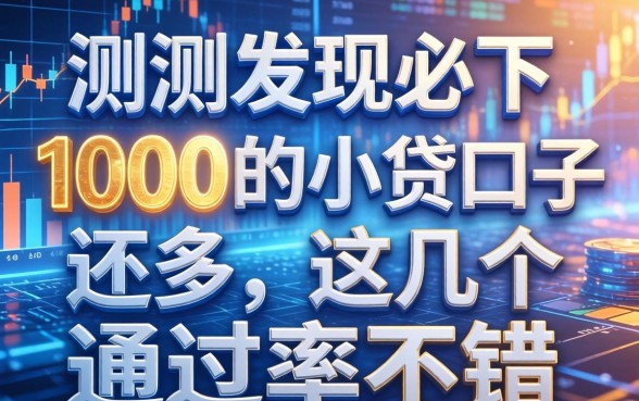 实测发现必下1000的小贷口子还多，这几个通过率不错