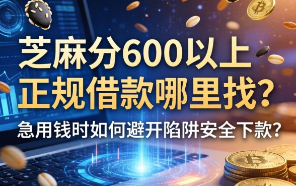 芝麻分600以上正规借款哪里找？急用钱时如何避开陷阱安全下款？