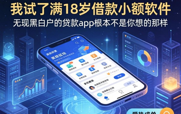 我试了满18岁借款小额软件，发现无视黑白户的贷款app根本不是你想的那样