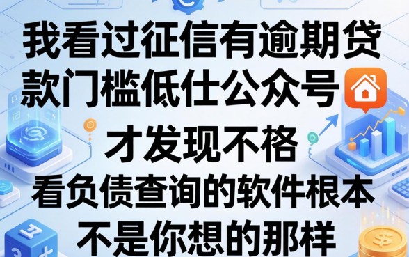 我看过征信有逾期贷款门槛低的公众号，才发现不看负债查询的软件根本不是你想的那样