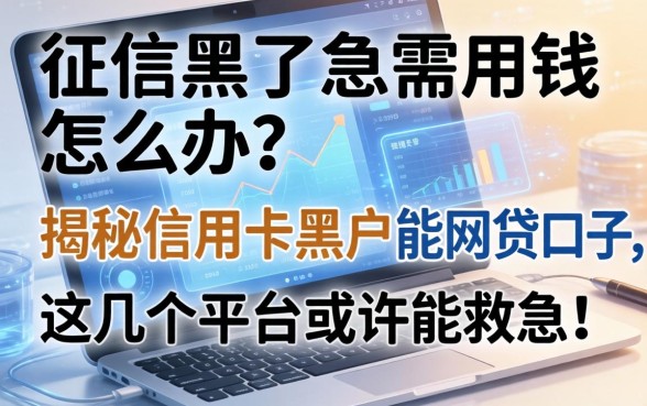征信黑了急需用钱怎么办？揭秘信用卡黑户能网贷口子，这几个平台或许能救急！